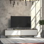 Hanah Home Soporte de TV Askal - Ud, Roble y Blanco